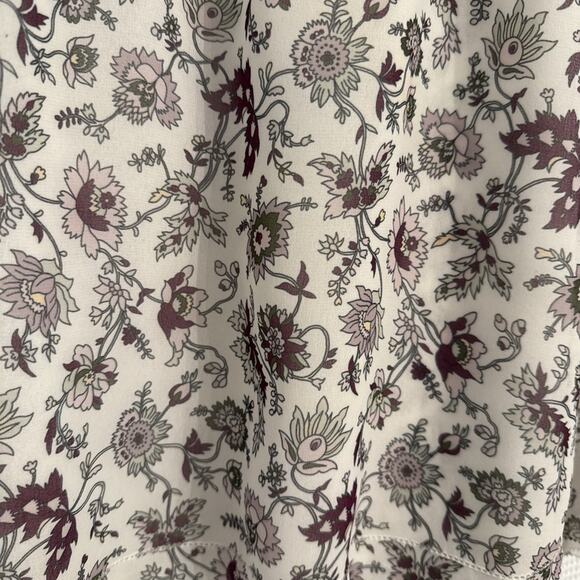 Wilfred Amyris Blouse Womens S Ethereal Fairy Chiffon Sheer Ruffle Sleeve Floral - Picture 4 of 10